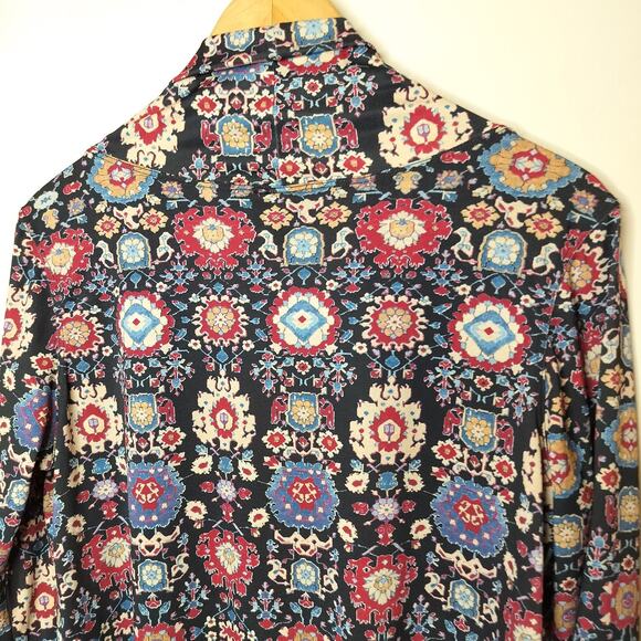 Onzie Floral Cardigan Wrap Stretchy Colorful Draped Front - Picture 9 of 11